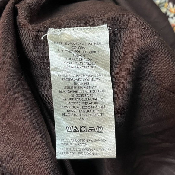 Free People Brown and Orange Sheath Mini Dress with Puff Sleeves - Picture 3 of 7